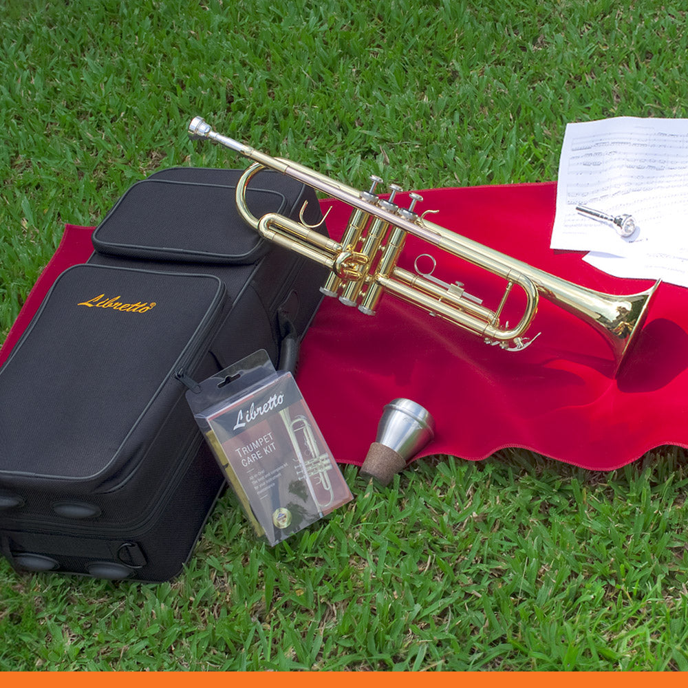 Libretto Gold Lacquer Bb Student Trumpet, TR002