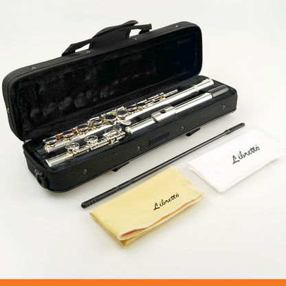 Libretto Flute Cleaning Kit with Silver Polishing Cloth, Cleaning Rod, and Lint-Free Cotton Cloth, 3pcs, AC005-4