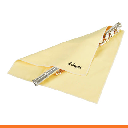 Libretto Flute Cleaning Kit with Silver Polishing Cloth, Cleaning Rod, and Lint-Free Cotton Cloth, 3pcs, AC005-4
