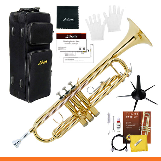 Libretto Gold Lacquer Bb Student Trumpet, TR002